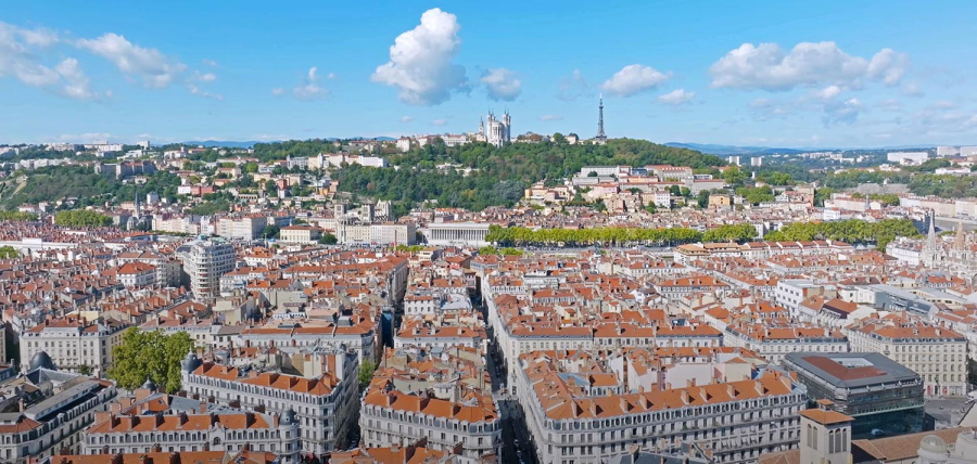Skyline de Lyon par drone - images aériennes © Grenoble Drone Vision