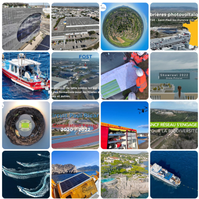 Mosaic of images of drone filming in Marseille and Provence - © Drone-Pictures Marseille